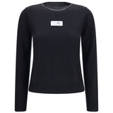 Wool-blend T-shirt with contrast details