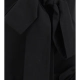Midi Dress with draped shawl collar