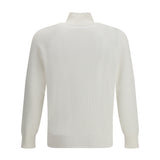 Cotton Sweater with a high neckline