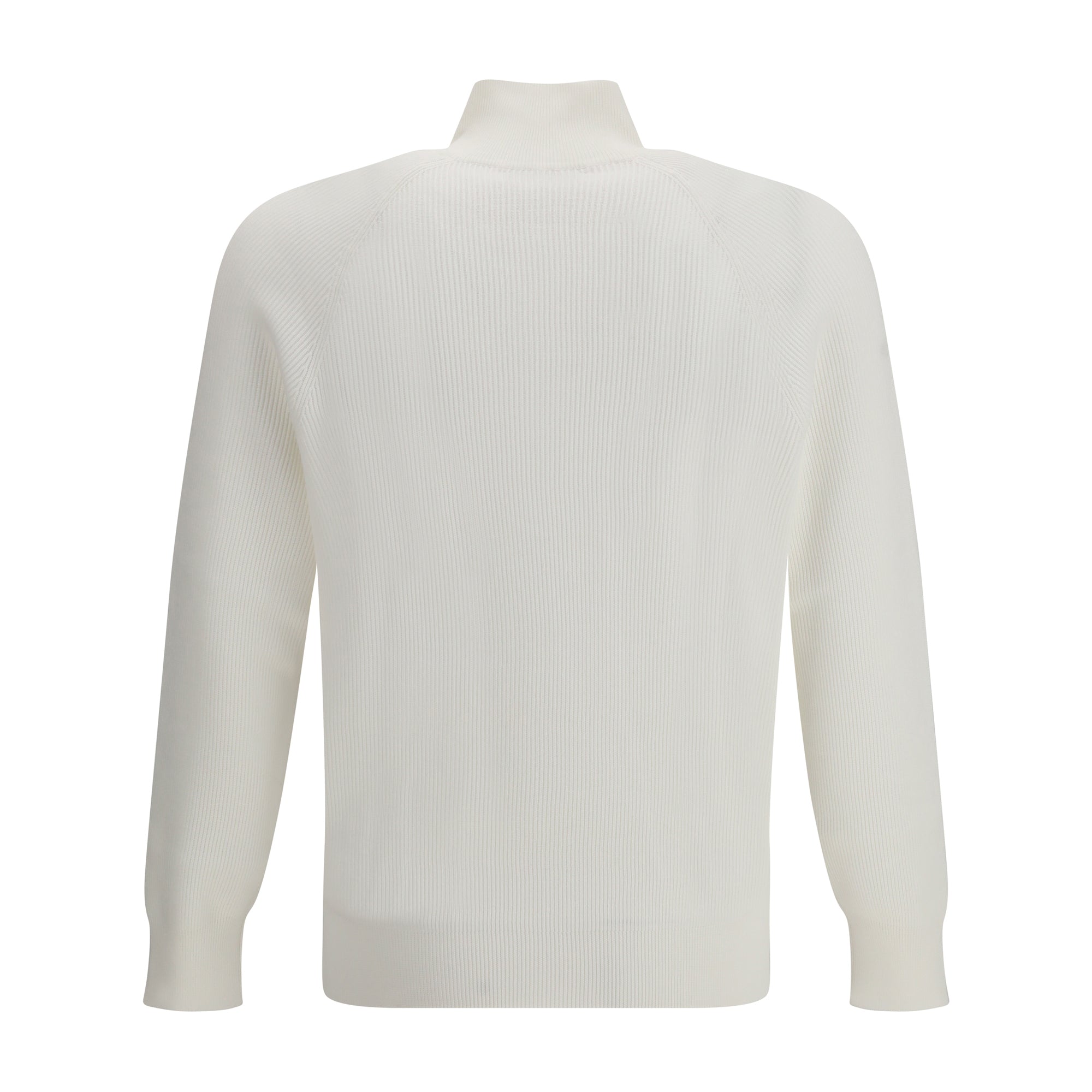 Cotton Sweater with a high neckline