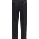 Carrot fit single pleat Pants in virgin wool