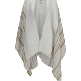 Open Poncho in linen, cashmere and silk blend