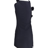 Asymmetrical short Dress with floral inserts