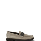 Penny Loafers in suede with precious clamp