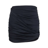 Draped swim Mini Skirt