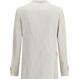 Barry Blazer in a cotton and linen herringbone blend