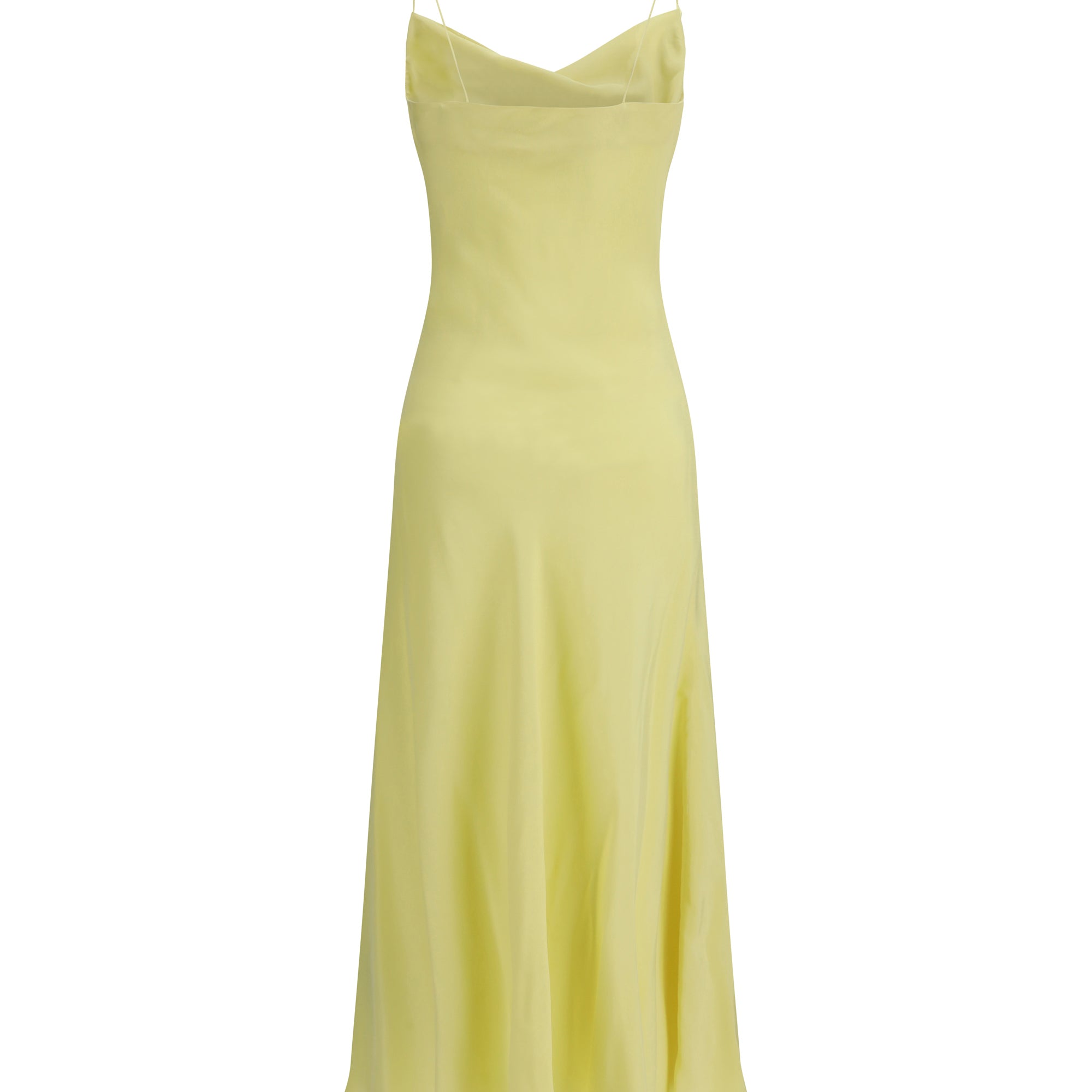Long silk satin Dress with straps