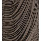 Draped silk midi Skirt