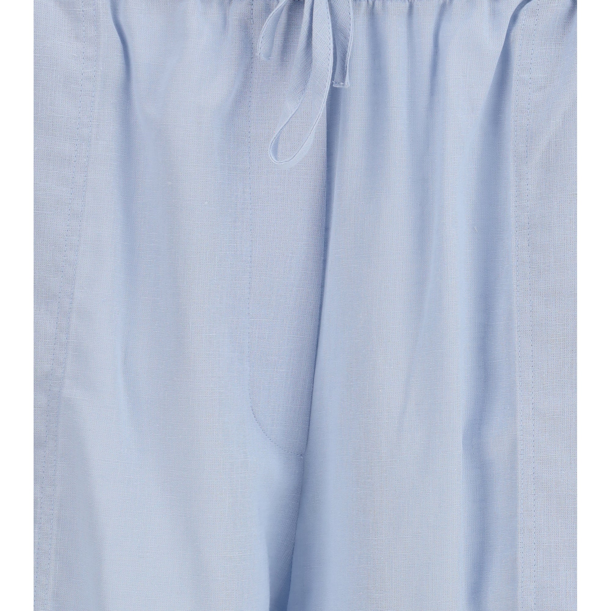 Cotton and linen blend palazzo Pants