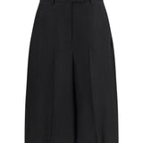 Straight-Leg Bermuda Shorts in twill with pleats