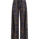 Lightweight printed silk twill Pants