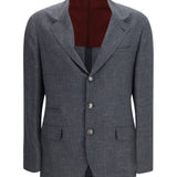 Deconstructed Jacket in flame-textured wool, silk, and linen