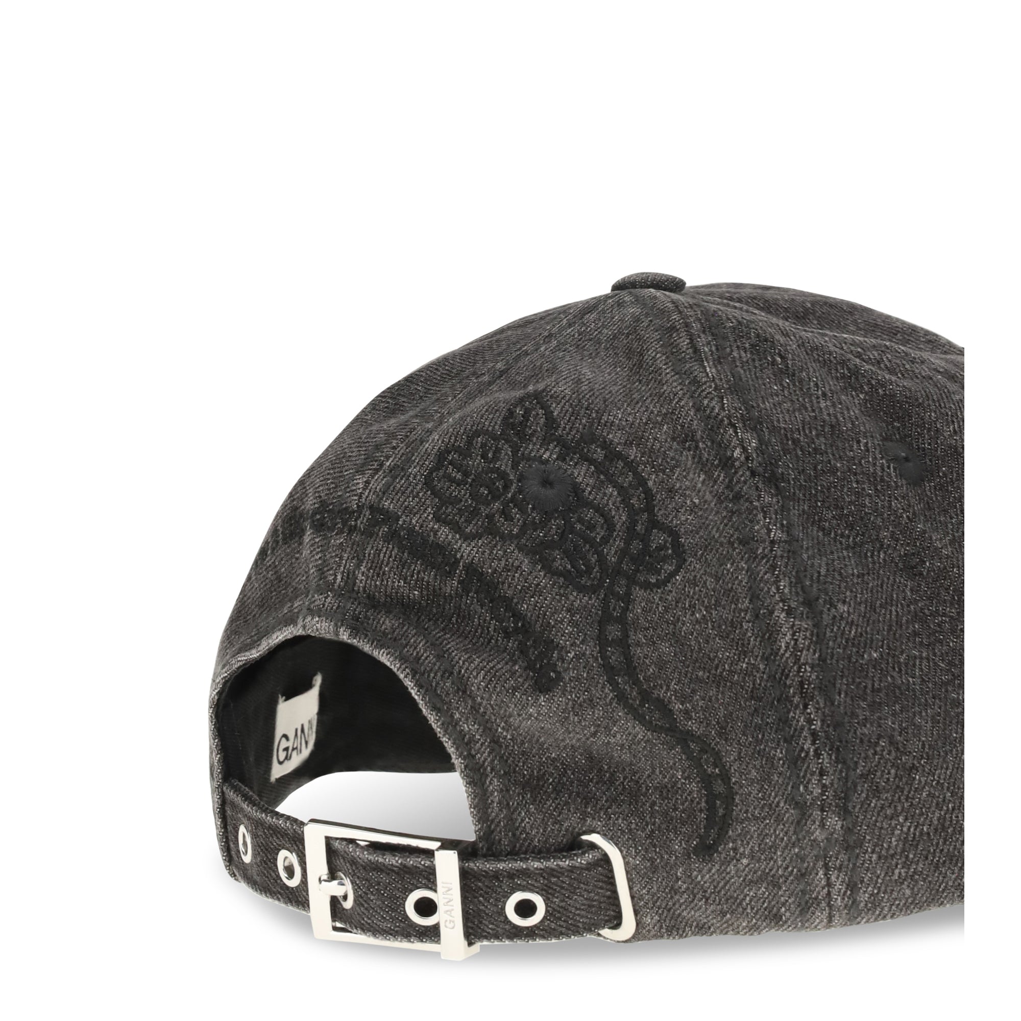Baseball Cap in embroidered denim