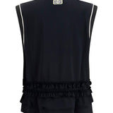 Cycora oversized tank Top with ruffled hem