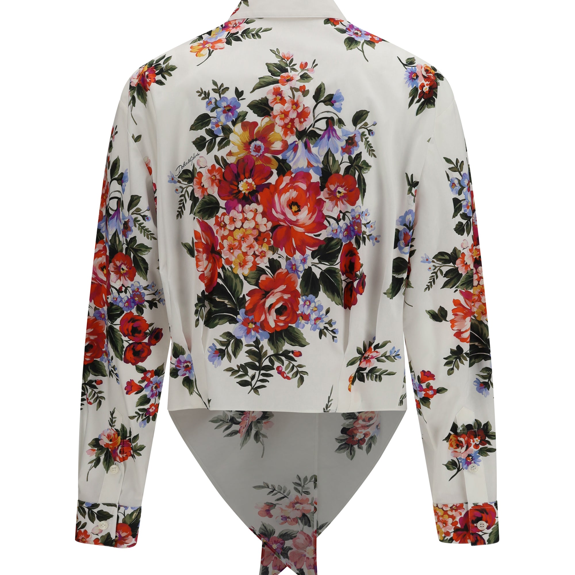 Cotton Shirt with bouquet print