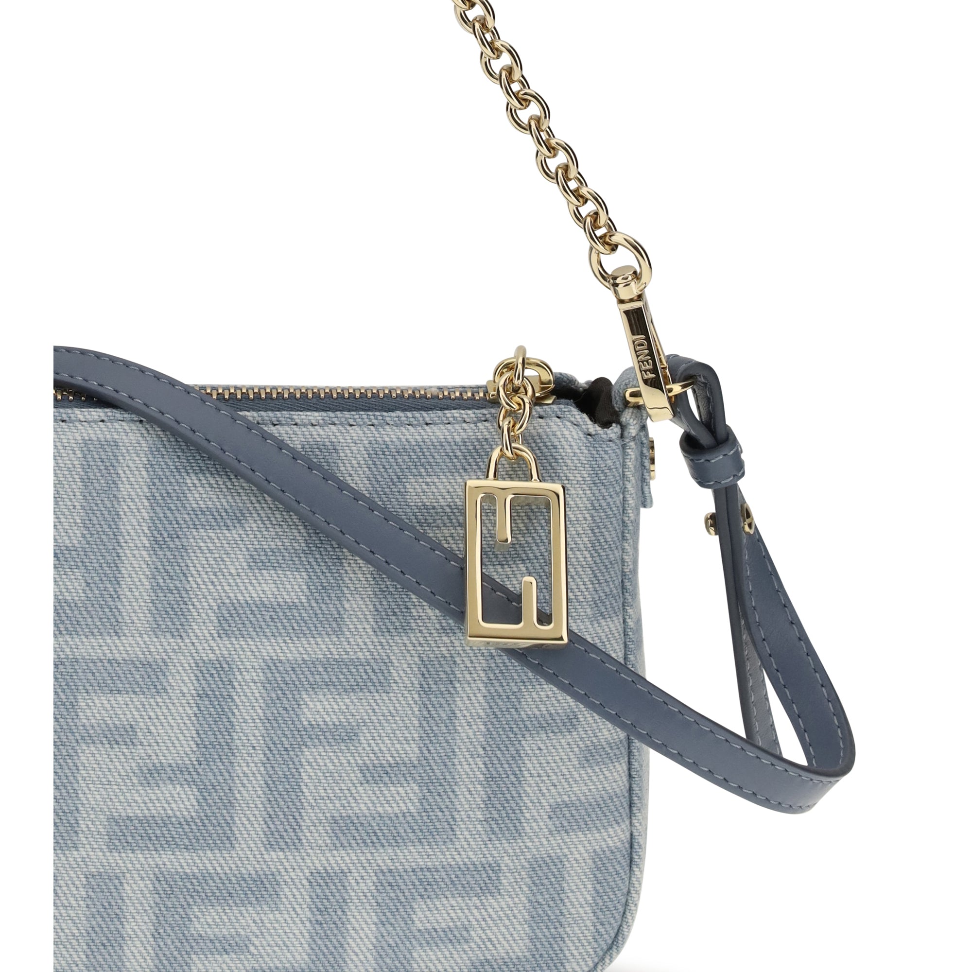 Denim Baguette Clutch