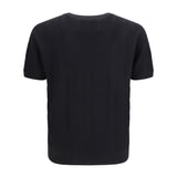 Short-sleeved cotton and silk Sweater