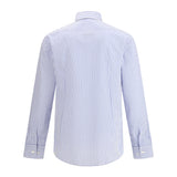 Striped cotton Shirt with an embroidered Pegaso logo on the chest