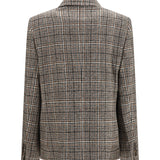 Double-breasted Jacket in alpaca and wool blend