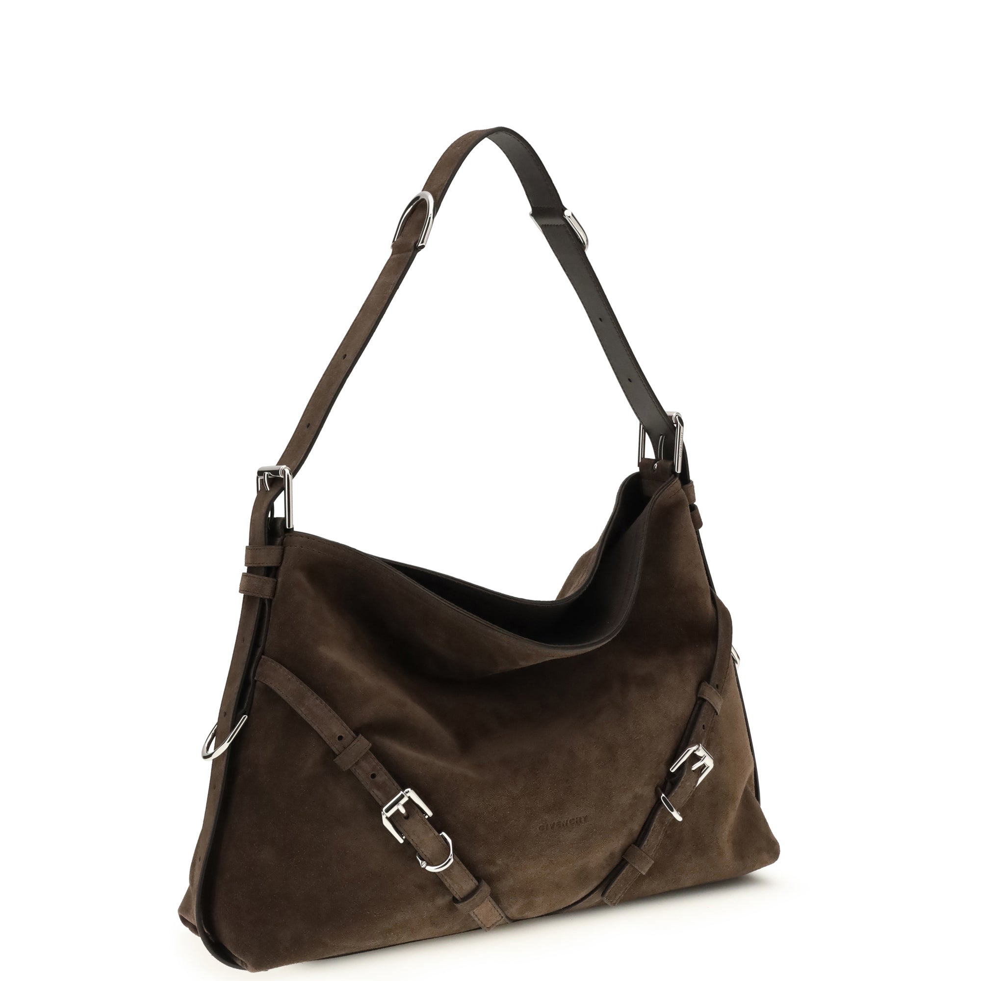Medium Voyou Shoulder Bag in glossy leather