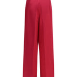 Wide pleated Pants in washed cotton and acetate