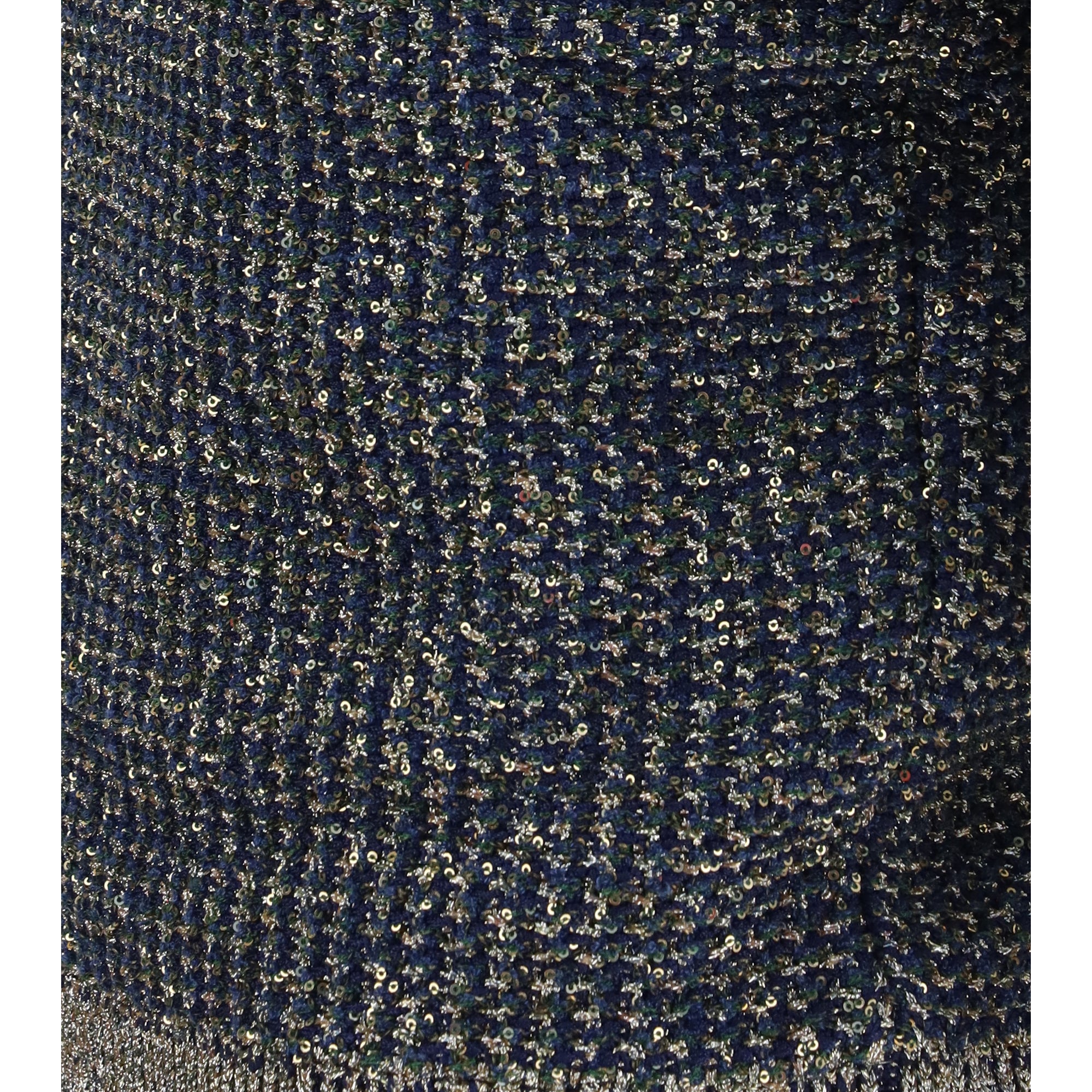 Short-sleeve sequined Sweater with buttons