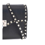 Rockstud mini Shoulder Bag in garnet calfskin