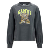 Long-sleeve tiger-print T-shirt