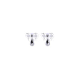 Pendant Earrings with pearls and bow