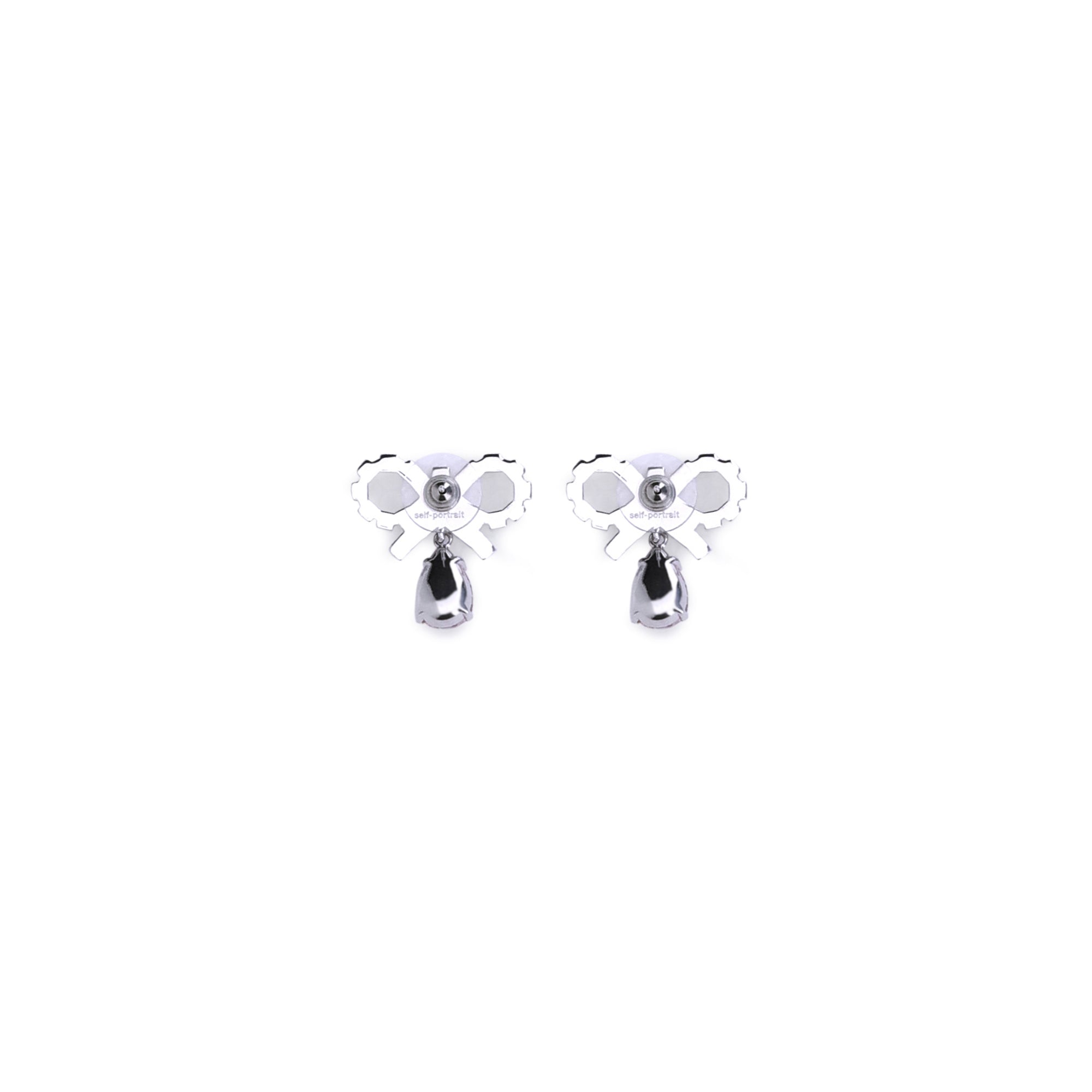 Pendant Earrings with pearls and bow