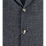 Deconstructed Jacket in flame-textured wool, silk, and linen