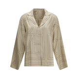 Silk Shirt with all-over monogram