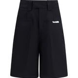 Shorts with black logo piping