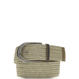 Braided linen Belt with Shiny Loop