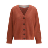 Cardigan in cashmere with V-neck