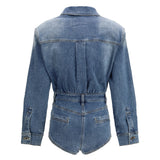 Rhinestone denim Playsuit