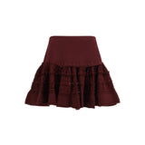 Wool crinoline ruffle mini Skirt