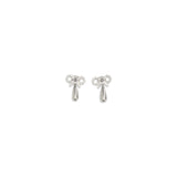 Crystal bow pearl Earrings