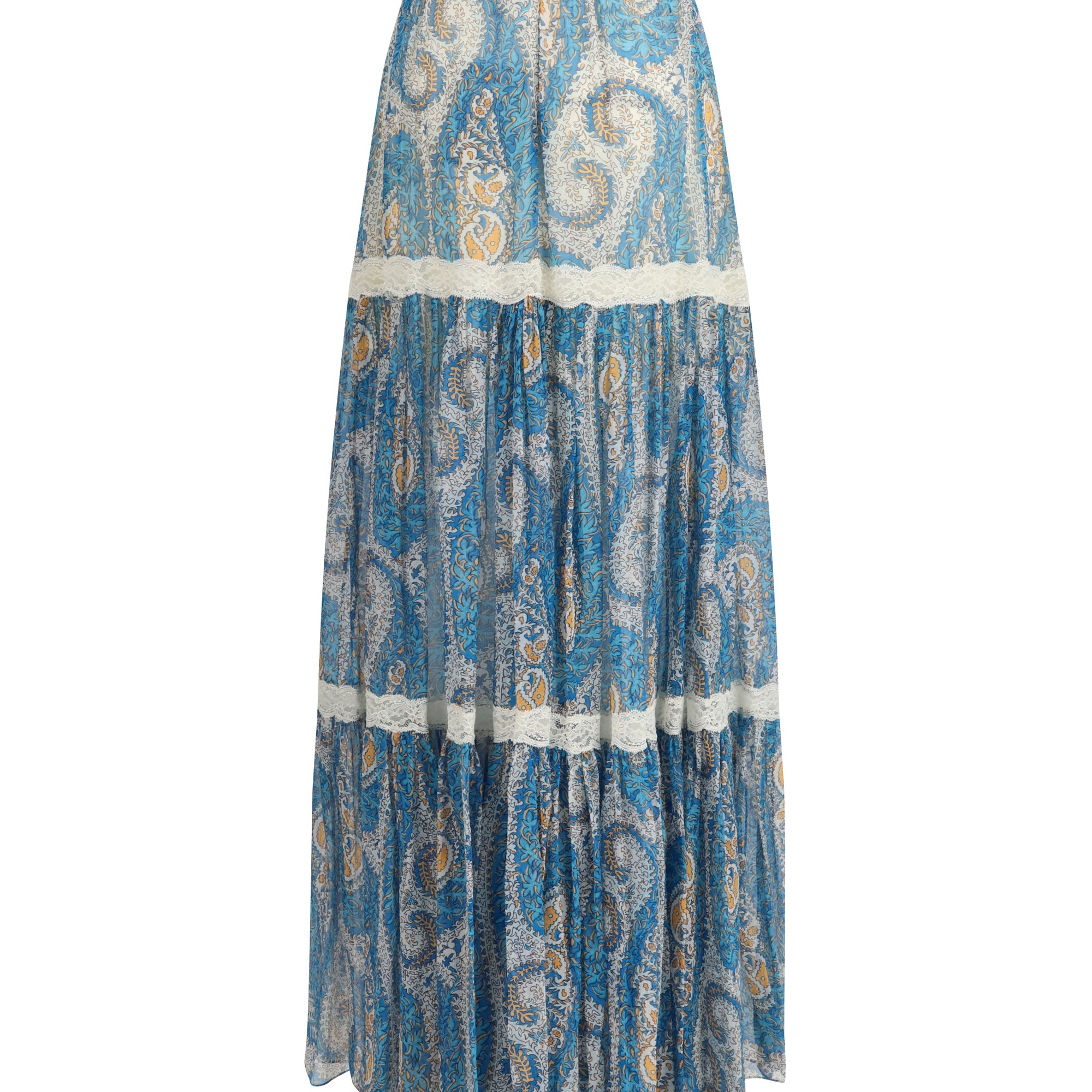 Silk crepon maxi Skirt