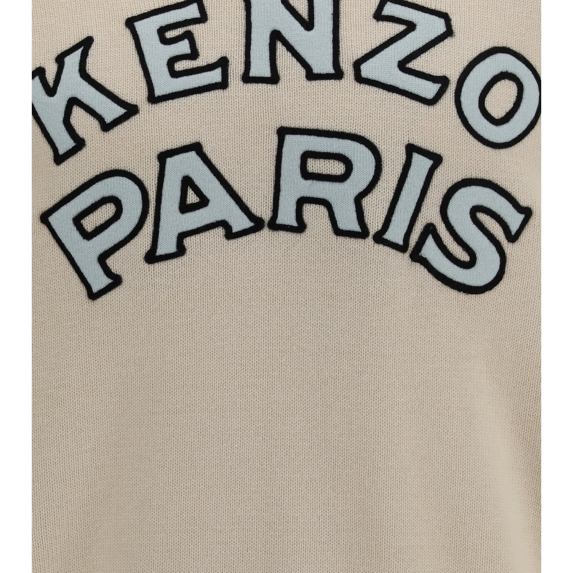 Kenzo Paris emblem embroidered wool and cotton Sweater
