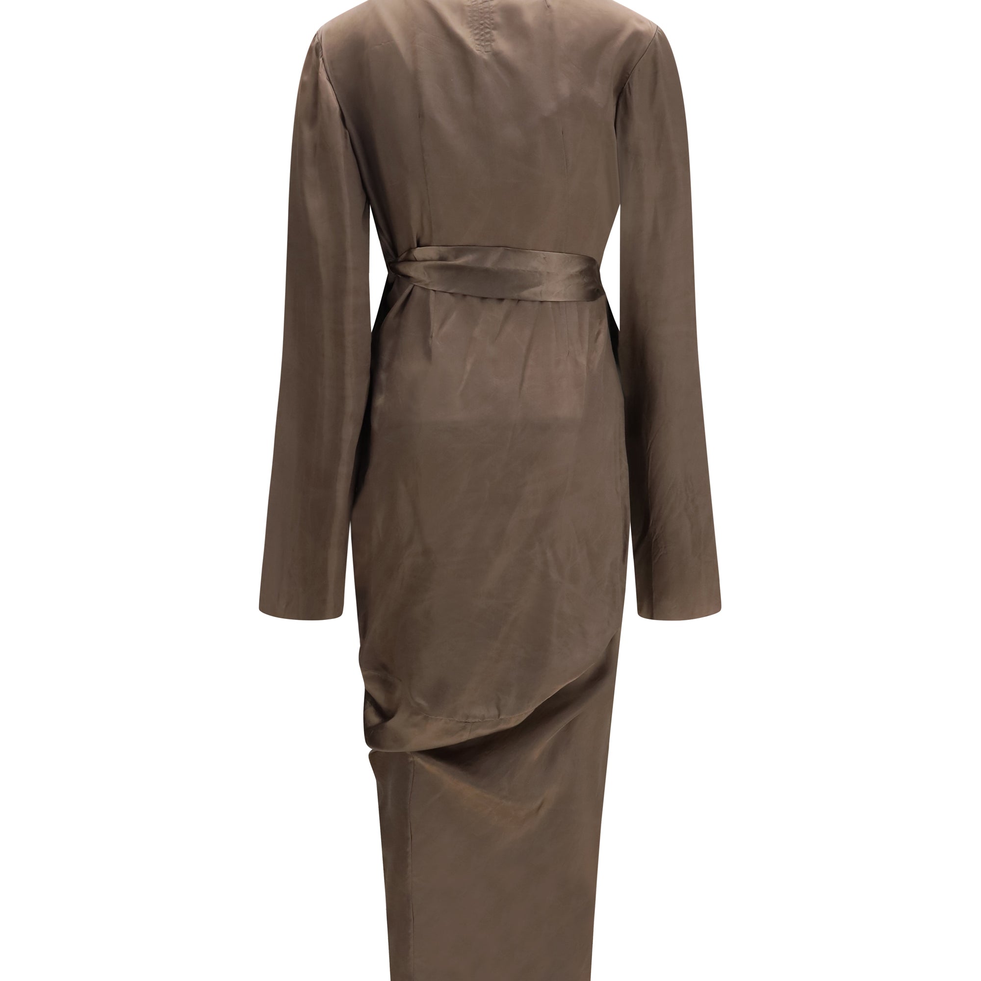 Asymmetric wrap Dress with knot fastening