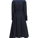 Layered belted midi Dress