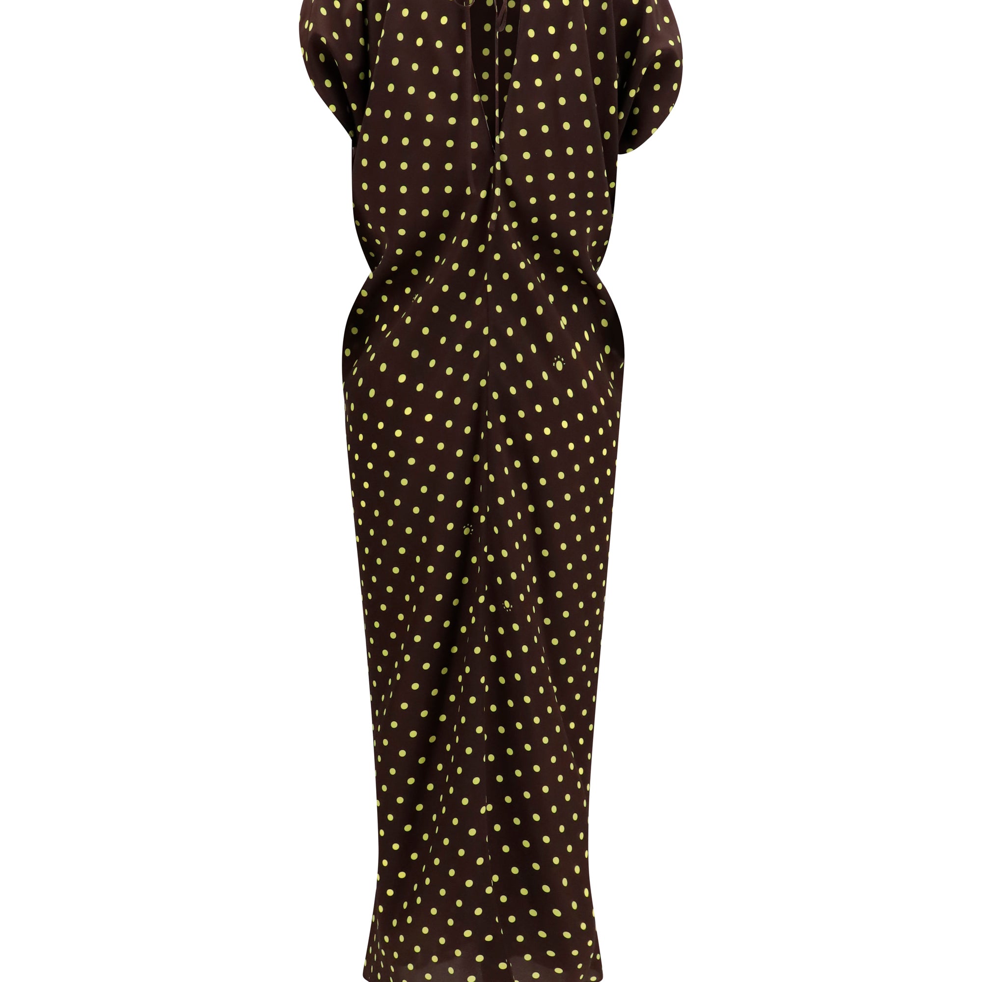 Printed polka dot crepe Dress