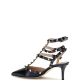 Rockstud Pumps in laminated leather