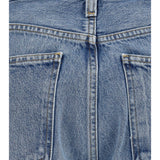 Wide-leg creased Jeans