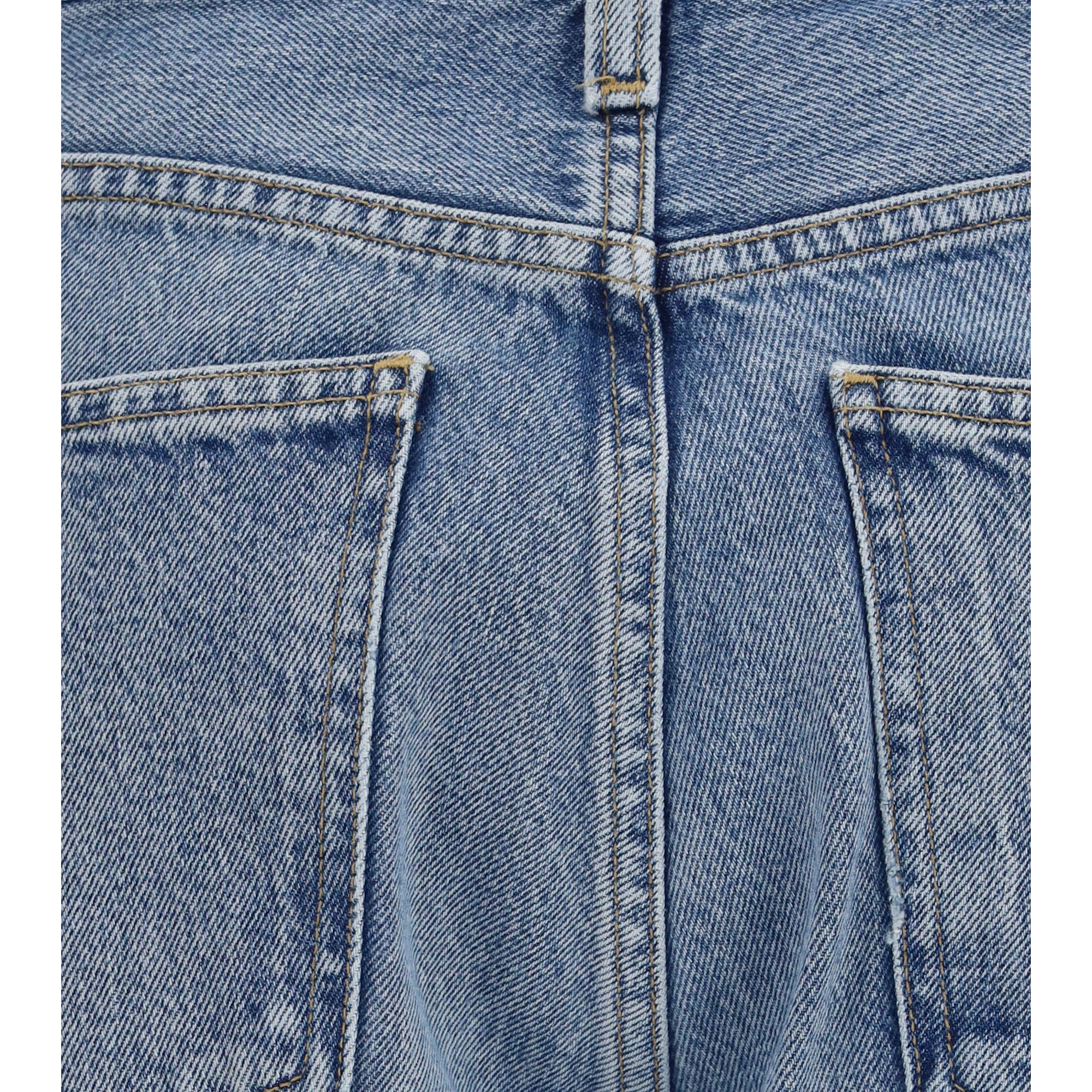 Wide-leg creased Jeans