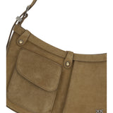 Large Pocket Body Shoulder Bag in suede