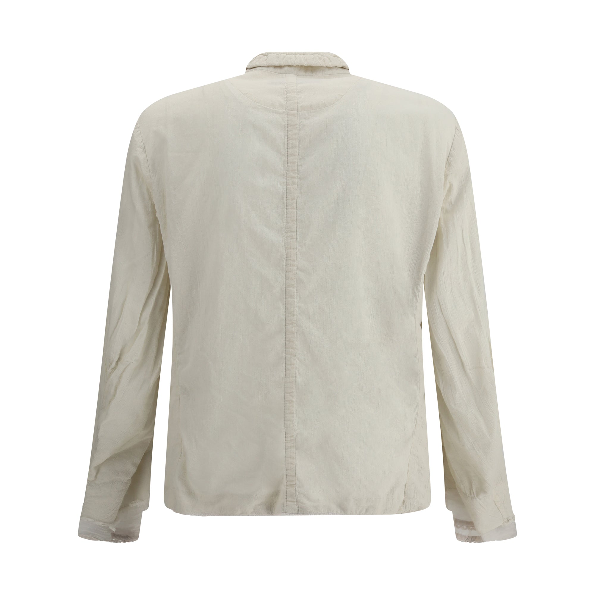 Jacket with multicolored button