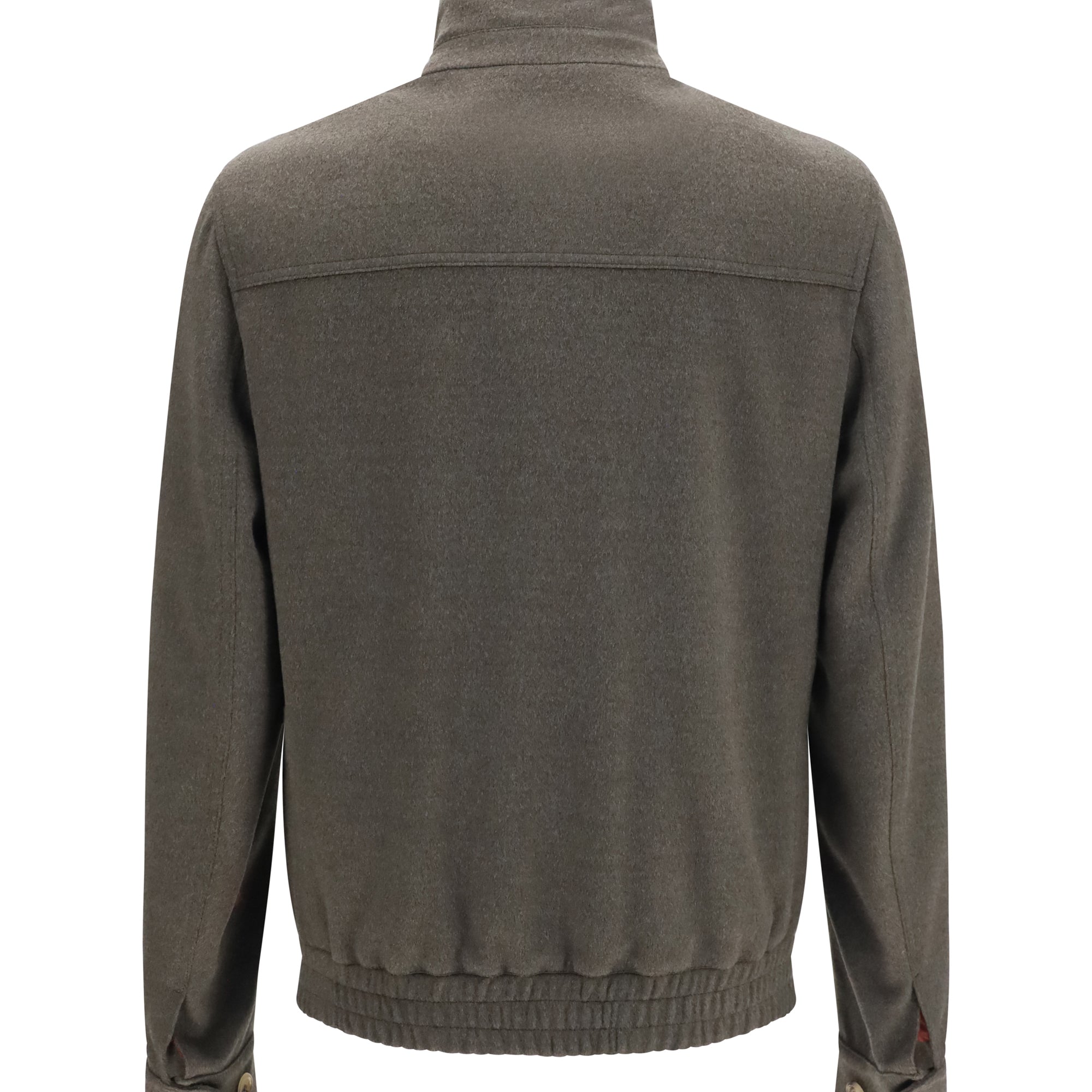 Wool zip Jacket with high collar