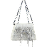 Rhinestone Micro Bow Handbag